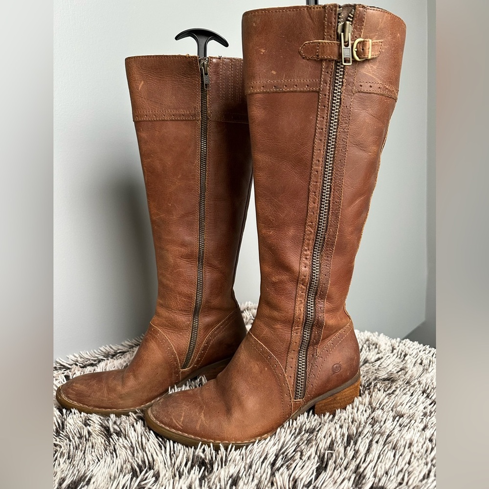 Born Polly Brown Heeled Boots